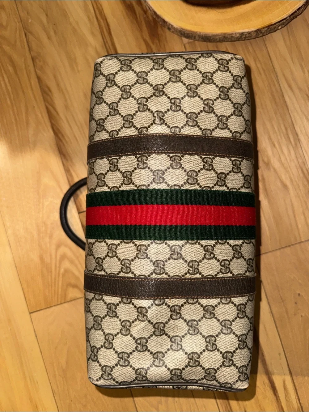 Gucci Vintage GG Supreme Web Boston Bag, Authentic with COA and Dustbag